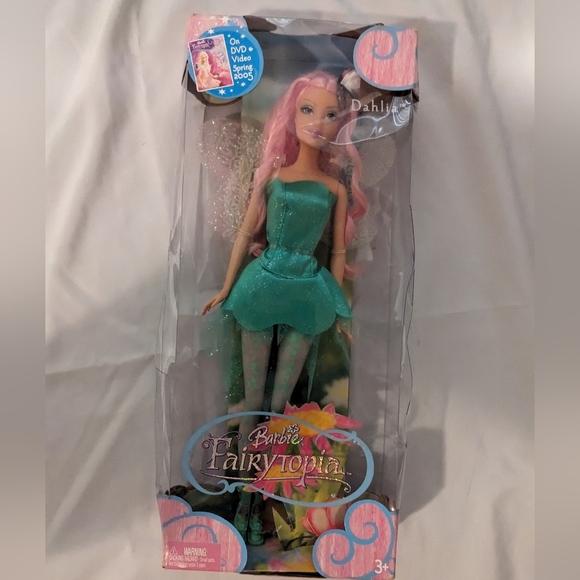 Barbie Fairytopia Dahlia Doll 2004 glitter wings Mattel G5905 NRFB